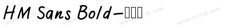 HM Sans Bold字体转换